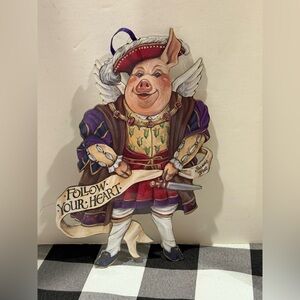Joanne West Through the Looking Glass Renaissance Pig Vintage 1994 Neiman Marcus